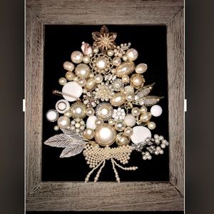 Handmade Vintage Jewelry Christmas Tree